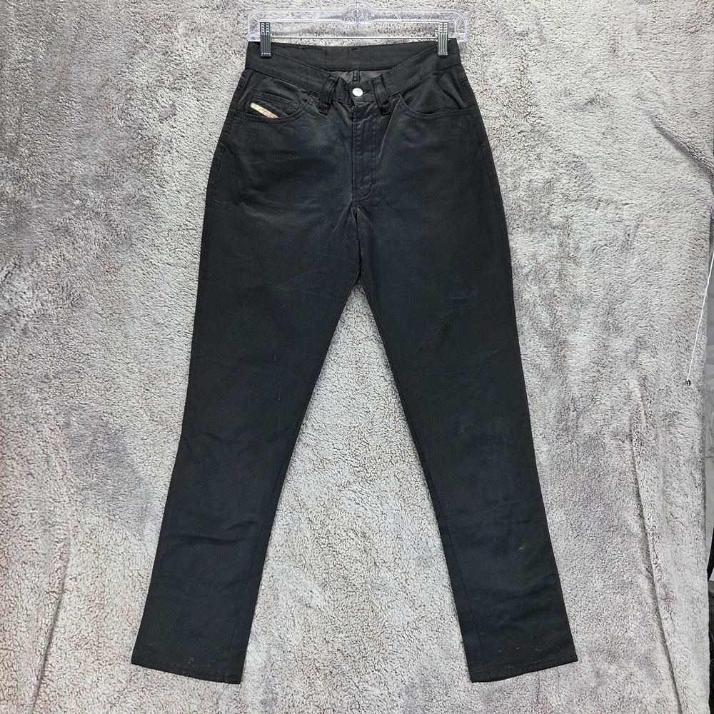 Vintage Diesel Jeans Womens 28x30 Black Bold Slim Zip Fly Made in Italy